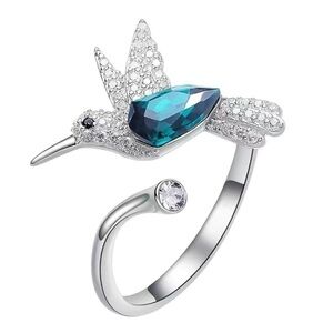 Hummingbird Adjustable Open Ring One Size